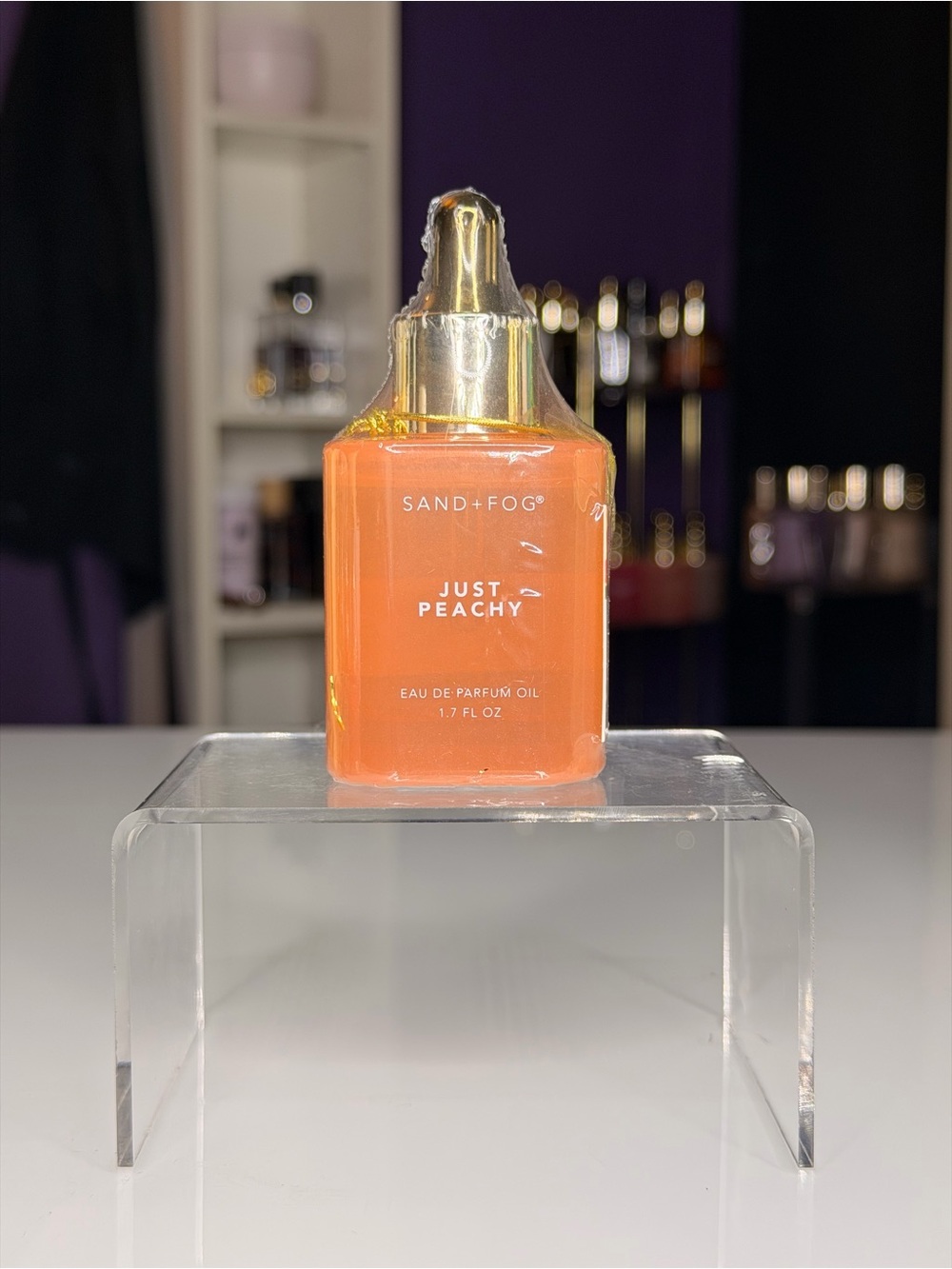 Sand + Fog Just Peachy Perfume Oil Dropper – 1.7 fl oz / 50 mL – Brand New